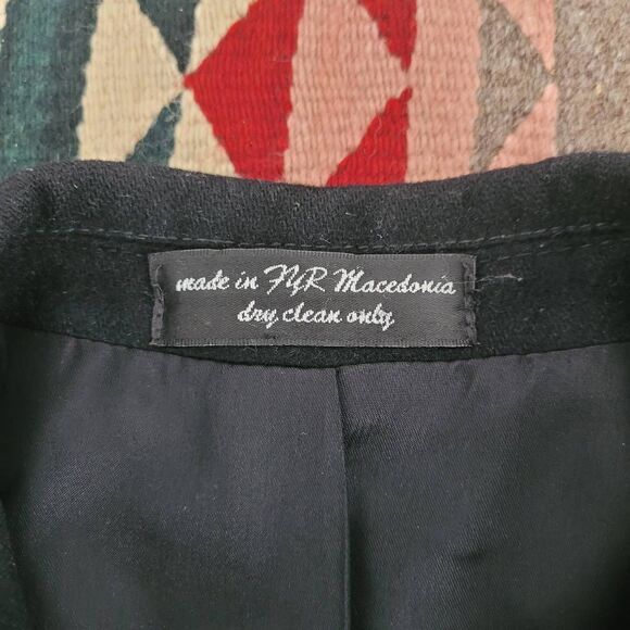 Club Room Black Camel Hair Coat Blazer Suit Jacket Mens 46R Soft 2 Button Classi - Picture 5 of 10